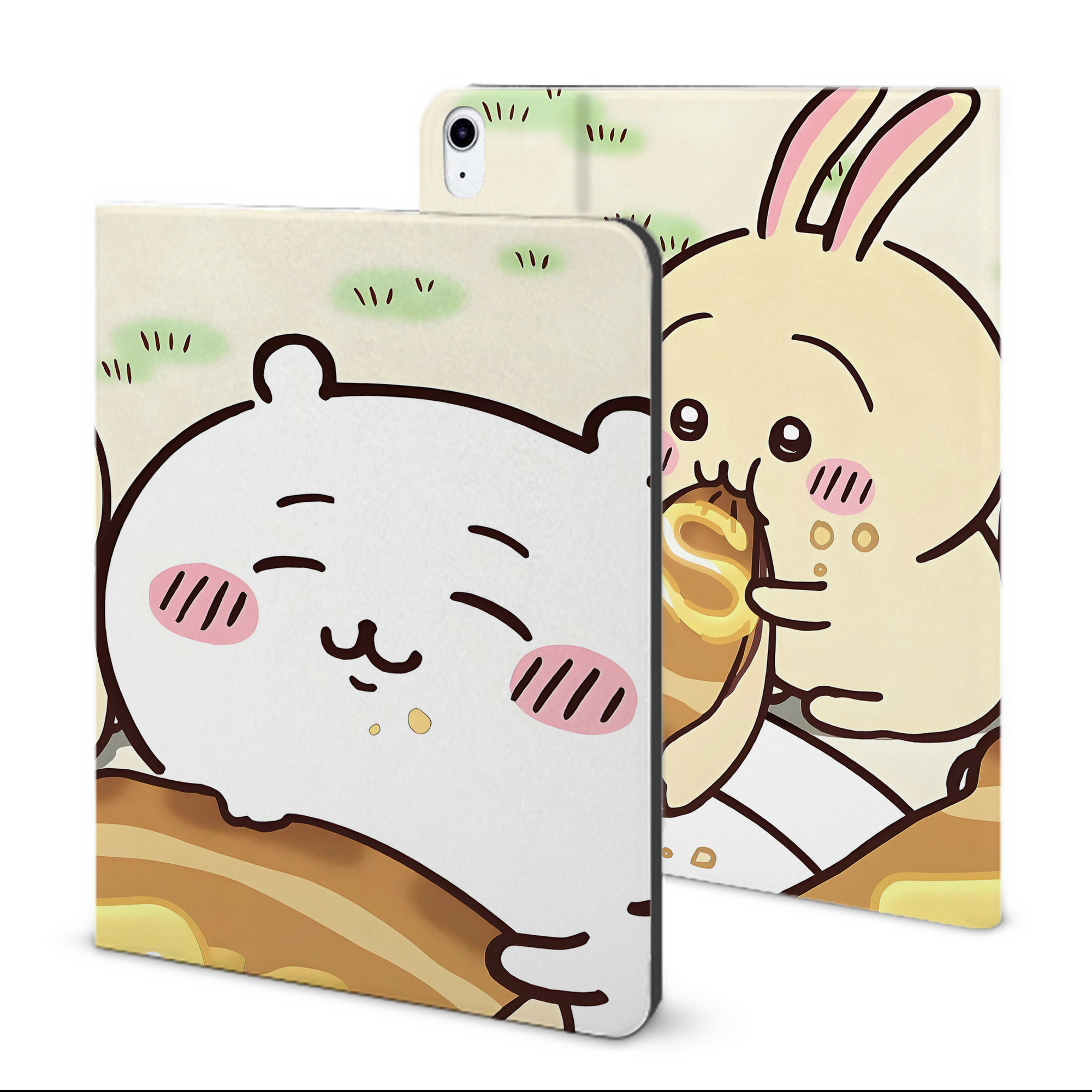 （画像用） ちいかわ Chii-kawa IPad ケース ブック型 PUレザー TPU 耐衝撃 軽量 薄型 ペン収納なし 全面保護 IPad 各モデル対応